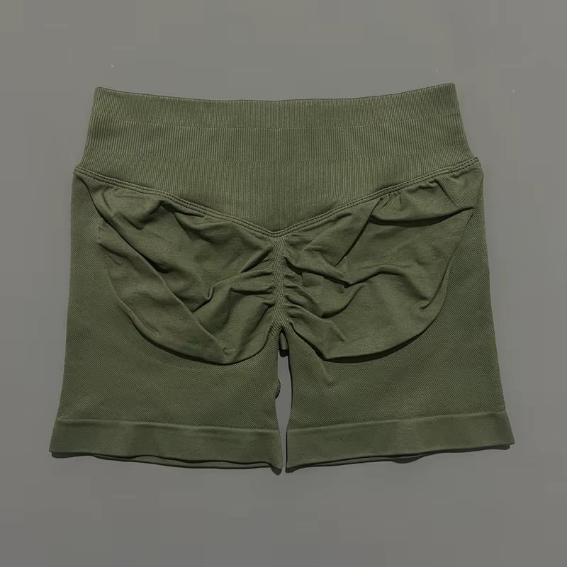 Impact Shorts 4.5" Women Yoga Shorts Seamless Low Waist Scrunch Bum Gym Leggings Workout Stretch Fitness Sports Shorts